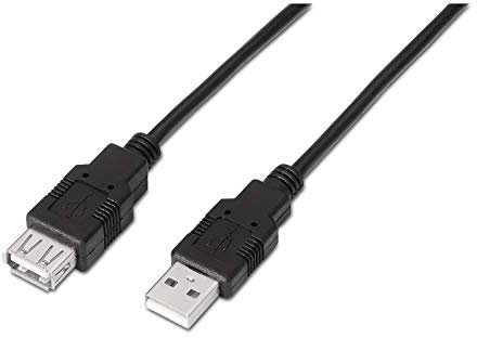 Cable Extensión USB 2.0. tipo A Macho a tipo A Hembra. 1.0 metros