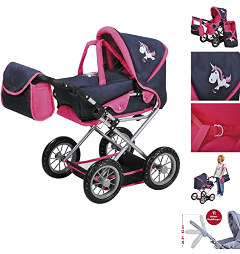 Knorrtoys 63176 - Puppenwagen Ruby - Uma.Das Einhorn Blue