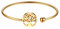 JewelryWe Schmuck Damen Armband Edelstahl Baum des Lebens Kugel Offen Armreif Charmsarmband Manschette für Frau Mädchen, Gold