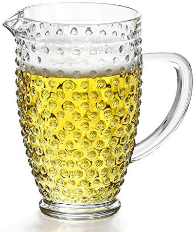 G Hobnail Karaffe Krug 1647,1 G klar altmodisch Eisgetränkeglas Premium für Erfrischungen Soda & Saft perfekt für Dinnerpartys, Bars und Restaurants