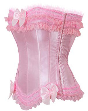 Hengzhifeng Corsetto Pirata Bustino Corsetti Top (EUR 44-46,Rosa)