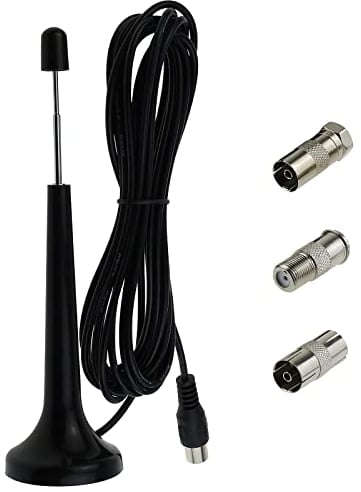 eMagTech Antena Digital portátil para Interior/Exterior Freeview HD DVB-T TV Antena/Dab Radio 3.5M para sintonizador Amplificador estéreo Sistema de Cine en casa Radio de Coche