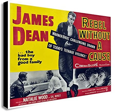 James Dean Rebel Without A Cause Leinwandbild, gerahmt, verschiedene Größen (A2, 61 x 16 Zoll)