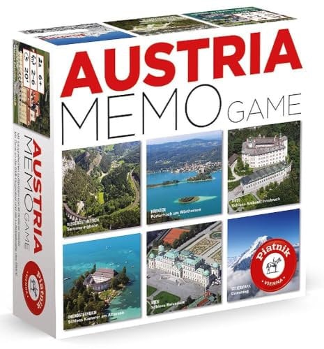 Piatnik Austria Memo | Memo-Spiel mit schönen Aussichten und Gehirnjogging, Weiß