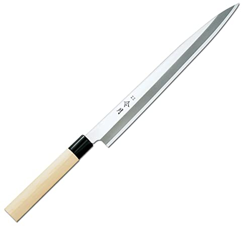 FUJICUTLERYCORPORATION Coltello Giapponese Yanagiba Reigetsu Sashimi Sushi Coltelli Giapponesi per Cucinare Il Pesce in Acciaio Inox Molibdeno Vanadio (30 cm)
