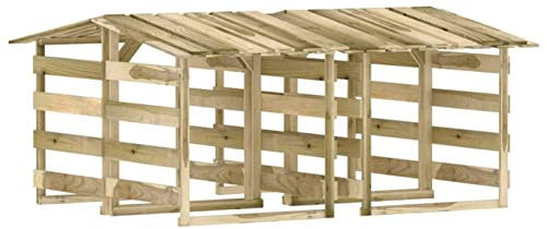 Gecheer Pérgolas con Techo 4 uds para Jardín Patio Terraza Exterior Entrada Madera Pino Impregnada 100x90x100 cm