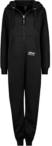 Eight 2 Nine Damen Sweat Overall Einteiler Onesie black XS/S