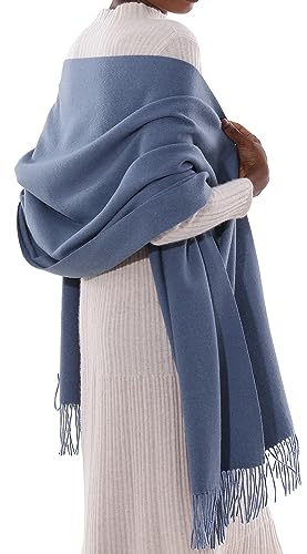 Schal Blau Stola Festlich Fur Abendkleid Pashmina Schals Tücher für Damen Winter