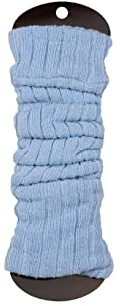 Ateena Stulpen Damen Azur Blau, Stulpen Damen Wolle, Knöchelwärmer, Beinwärmer Acrylic mit Wolle, Maximaler Wadenumfang – 40 cm, Länge – 60 cm