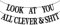 Schwarzes Glitzer-Banner mit Aufschrift Look At You All Clever & Sh*t, Klasse 2024/Congrats 2024 Grad/Done & Congratulations, Abschlussfeier 2024 Dekorationen