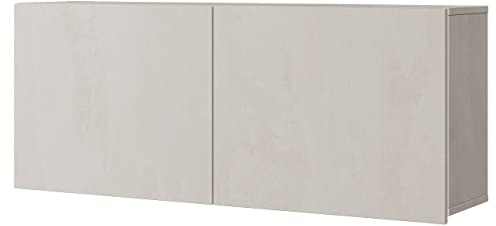 Mirjan24 Hängeschrank Teen Flex 2D TF-10, Wandschrank mit 4 Fächer und 2 Türen, Wandregal, Wandschrank, Buchregal, Wandboard, Regal, Hängeregal für Kinderzimmer/Jugendzimmer (Silk Flou)
