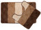 Emma Barclay Halo Bad-Set, gestreift, Badematte, 45 x 75 cm, Sockel 45 x 45 cm, Beige, 2-teilig