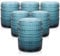 ZMOWIPDL Vintage Glassware Drinking Glasses Set of 6,12 oz Hobnail Glass Cups,Embossed Blue Water Tumbler,for Beer,Cocktail,Whiskey,Juice and Various Mixed Drinks- 1 Cleaning Brush