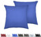 aboveBED Kissenbezug 40 x 40 (2er-Set), Blau, Kopfkissenbezug 40x40 cm aus 100% Mikrofaser, Kissenbezug mit Reißverschluss, Weich und Atmungsaktiv, Waschbare
