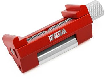 WEITARI Strumento di guida per levigatura con rulli estensibili, supporto per affilatura fuori centro, per scalpelli e pialle corte, larghezza 0,5-6,5 cm, rosso