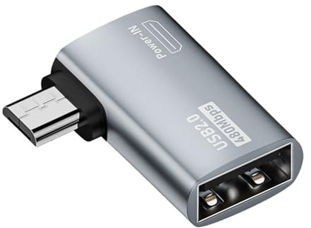 Onlynery Adaptador USB OTG para Stick - Adaptador de Cable Macho a Hembra Convertidor OTG,Convertidor de Cable accionado en ángulo Izquierdo y Derecho con Velocidad de transmisión de 480 mbps