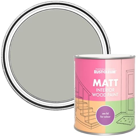 Rust-Oleum Grey Interior Wood Paint in Matt Finish - Grey Tree 750ml