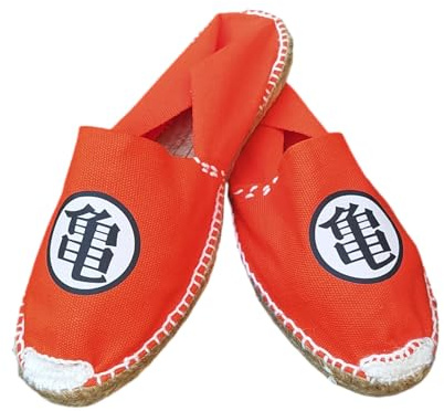 Zapatillas Dragon Naranja Kanji Kame únicas Yute Lona Esparto - Unisex- Comodidad y Estilo. Elegantes. Alpargatas Lona 100% algodón ecológico diseño Ball Manga Anime (39)