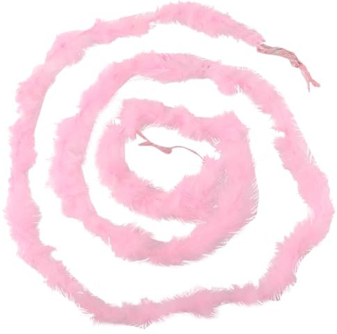 GORGECRAFT 2m Flauschige Marabu-Federboas Truthahn-Federbesatz Damenkostüm Ankleidezubehör Für Kleidung Basteln Tanzen Hochzeit Party Weihnachtsbaumdekoration Perlenrosa