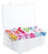 4 Stück Perlen Aufbewahrungsbox, 24 Gitter Sortierboxen für Kleinteile, Transparente Kleinteilebox, Sortierkasten Kleinteile, Perlenbox mit Deckel, Sortierbox Kleinteile für Schmuck, Ohrring, Perlen