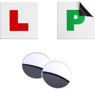 4pcs Car Stickers, L Plates Magnetic, Car Mirror, Blind Spot Mirrors for Cars, l Plates for Car Magnetic,No Melting No Blow Off Easy to Move Without Scratching Painting Off