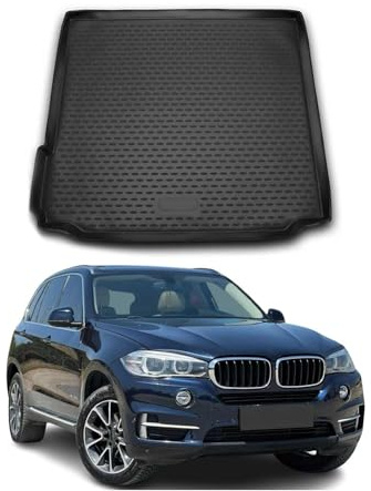 OMAC Kofferraummatte Kofferraumwanne kompatibel mit BMW X5 F15 F85 2013-2018 Gummi TPE Schwarz