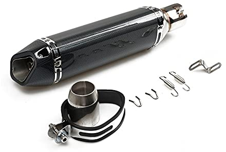 SPANN Pot Échappement pour pour X-Max pour X & Max 125 200 250 400 XMAX125 XMAX200 XMAX250 XMAX400 51 MM Tuyau d'échappement de Moto avec Silencieux(Couleur:A)