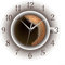 Oniissy 30cm Coffee Wall Clock Coffee Cup Round Acrylic Wall Clock Silent Non Ticking Clock Vintage Farmhouse Wall Clock for Office Home Living Room Bedroom Bathroom Kitchen Decor