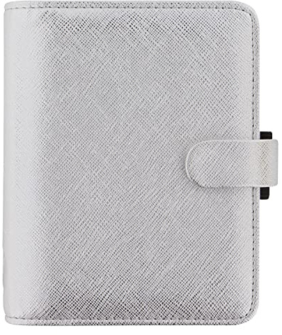 Filofax Pocket Saffiano organiser - Metallic Silver