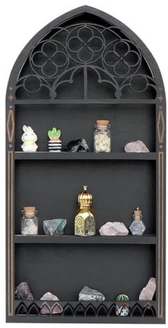 Kristallregal für Wand, Schmuckregal, Dekoration, Holzhaus, schwebende Regale, Kristallhalter, Stein-Aufbewahrung, Organizer, ätherische Öle, Meditation, Kunst, spirituelles Geschenk