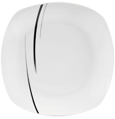 Sänger | Teller Bilgola Black Lines, Teller aus Porzellan, 1-teilig, Dessertteller, Weiß | PREMIUM COLLECTION