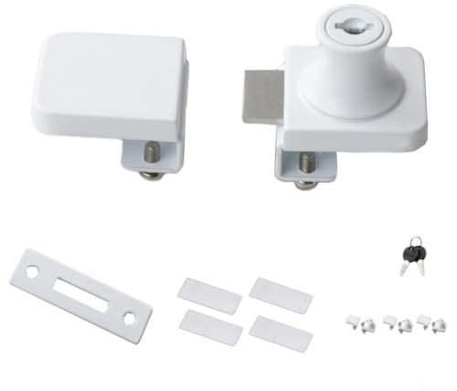 Serratura scorrevole in vetro per vetrina, con 2 chiavi, senza fori, sicura e comoda