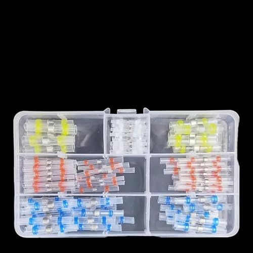 50-1000 piezas de conectores de cable a tope con manguito termorretráctil a prueba de agua, terminales de soldadura con sello 3:1, manguitos de cable termorretráctiles termorretráctiles, 150 piezas en
