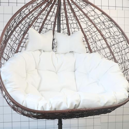 Doppel-Hängesessel für den Außenbereich, 2-Personen-Hängematte, Stuhl, Ersatz mit Hängekorb, langlebig und stilvoll (nur D130 x 110 cm)
