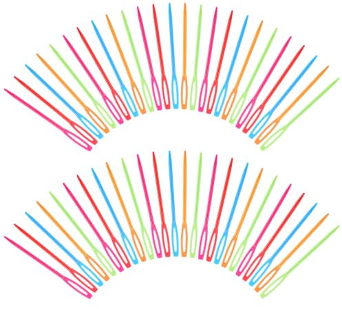 50 Stück Sticknadeln Stumpf Wollnadel Zum Vernähen Sticknadeln Kinder Vernähnadel Häkeln Kunststoff Nähnadeln Nadeln Sticknadeln Webnadeln Mit Großem Öhr Garnnadeln Sticknadel Nähnadeln Plastiknadeln