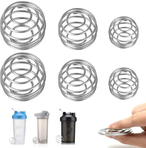 IKOPFLN 6 pièces melangeur Anti grumeaux biberon,Shaker proteine INOX,pour Petites Bouteilles d'eau (31/40/48 cm)