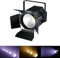 Oloaxolx 200 W COB LED Bühnenlicht mit Scheunentoren 2-in-1 Warmweiß & Weiß COB Par Lichter, 3500~7500K DMX/Master-Slave DJ Spotlight Fresnel Lichter für Kirche Konzert Hochzeit (200W COB)