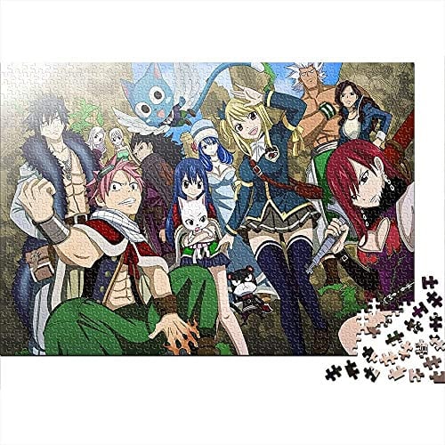3D Puzzles 1000 Teile Fairy Tail Familienteam Herausforderndes Puzzlespiel Pädagogisches intellektuelles Dekompressionsspielzeug38x52cm