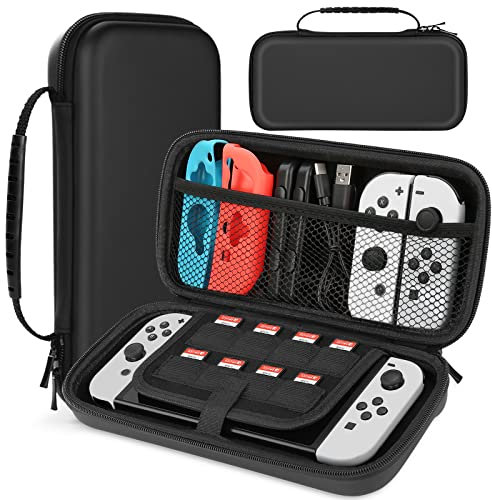 HEYSTOP Switch-Schutztasche Leichte und tragbare Aufbewahrungstasche für Switch/OLED Universal Kratz- und sturzfest Hält Konsole + Spielkarte + Ladekabel