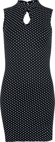 Rock Rebel by EMP Damen schwarzes kurzes Kleid mit Schlüsselloch am Ausschnitt und im Nacken L