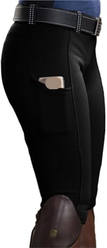 VFIDPSU Pantalones de equitación Pantalones de equitación elásticos de Cintura Alta for Mujer y Hombre(Black,XXXL)