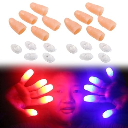 Daumenlichter Zauberfinger LED Magische Daumenlichter für Zaubershows und Partys 10PC