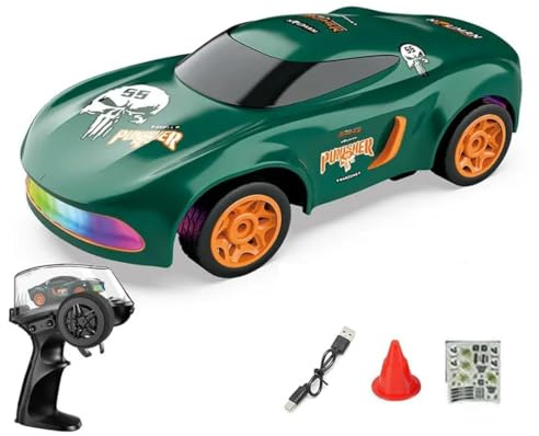 Meiurlex Ferngesteuert Drift Auto, 1:64 Mini Drift Car 4WD Tabletop Drift RC Auto, 2,4 GHz Vollproportional Racing Spielzeugauto für Erwachsene