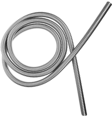 Didiseaon Stainless Steel Flexible Cable Sleeve Protector Threaded Wire Hose Conduit for Industrial Use Metal Coiled Tube Easy Installation Inner