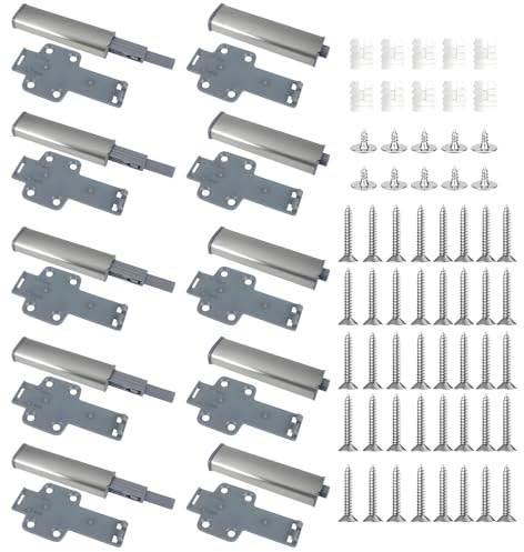 10 Stück Push to Open Türöffner, Drucktüröffner, Push to Open Magnet, Drucköffner Schrank, Softclose Schublade, Schrankdrucköffner, Drucköffner für Schublade & Schranktüren