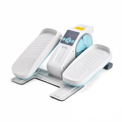 LIVMORE Elektro Fitness Stepper, Magnetischer Widerstand, LCD Display, Fernbedienung, Anti Rutsch Pedale, Schwarz