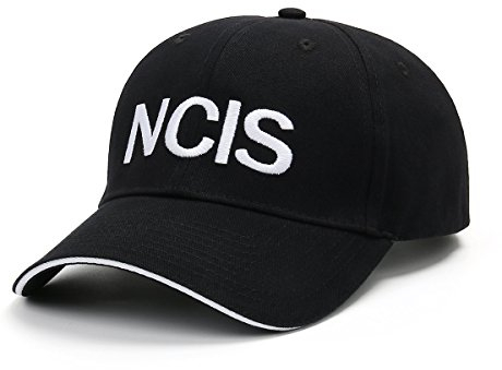 LishufenST NCIS Special Agents Cap Naval Criminal Investigative Service bestickt verstellbar Baumwolle Baseball Cap Hut (schwarz)