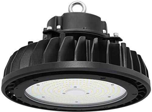 Long Life Lamp Company 150W LED High Bay Low Bay Light Commercial Ceiling Industrial Light UFO IP65 Cool White for Warehouse Workshops Canopy High Brightness Low Power Consumption UF0-4