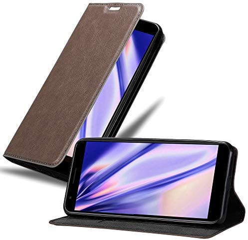 cadorabo Coque pour Google Pixel 3a en Marron CAFÉ - Housse Protection avec Fermoire Magnétique, Stand Horizontal et Fente Carte - Portefeuille Etui Poche Folio Case Cover