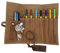 RAJRANG BRINGING RAJASTHAN TO YOU Ledermäppchen Braun Leder Mäppchen Tasche Federmäppchen Schreibwaren Werkzeughalter Lederfedertasche für Schriftsteller Künstler und Studenten - 22x11 cm